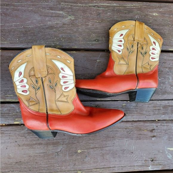 Oak tree farms leather cowgirl western boots - Picture 1 of 8